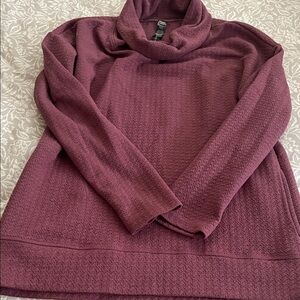 RBX Women's Deep Maroon Cowl Neck Sweater
